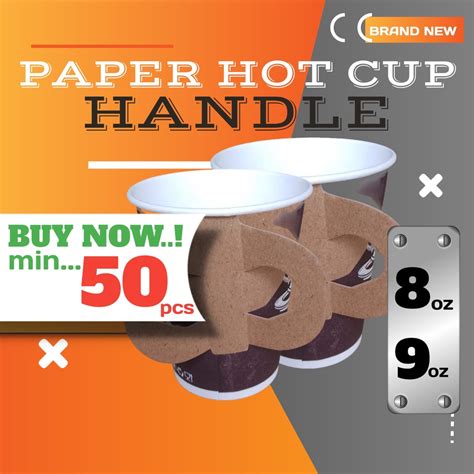 Jual Paper Cup Handle Motif Tempat Gelas Cangkir Mug Papper Peper Hot Cup Kopi Teh Cafe Kertas