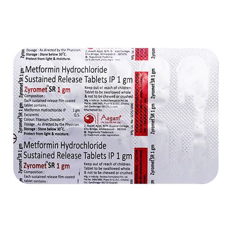 Buy Zyromet Sr 1gm Tablet 10s Online At Upto 25 Off Netmeds