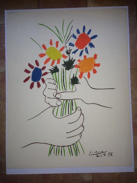 Bouquet De La Paix By Picasso Pablo Art Print Poster Rossignol