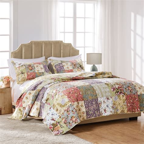 Greenland Home Fashions Blooming Prairie Cotton Quilt And Pillow