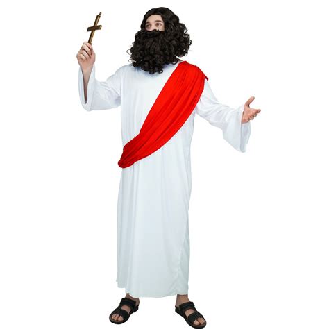 Seahare Mens Adult Jesus Religious Costume For Christmas Holy Religious Fancy Dress Outfit