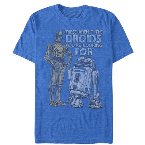 Mens Star Wars These Arent The Droids Youre Looking For Graphic Tee Royal Blue Heather X