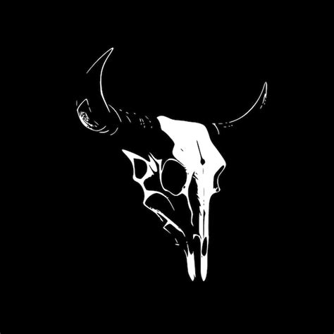 Premium Vector Cow Skull Minimalist And Flat Logo Vector Illustration