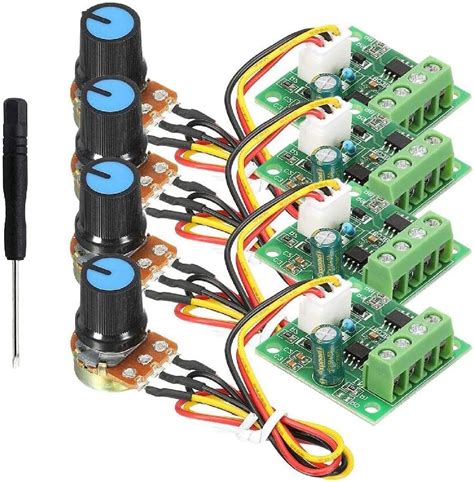 Amazon 4Pieces PWM Motor Speeds Controllers Adjustable Speeds 1 8