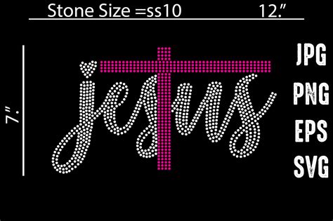 Jesus Rhinestone Template Design Graphic By MRUMU Creative Fabrica