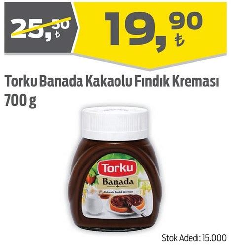 Torku Banada Kakaolu Fındık Kreması 700 g İndirimde Market