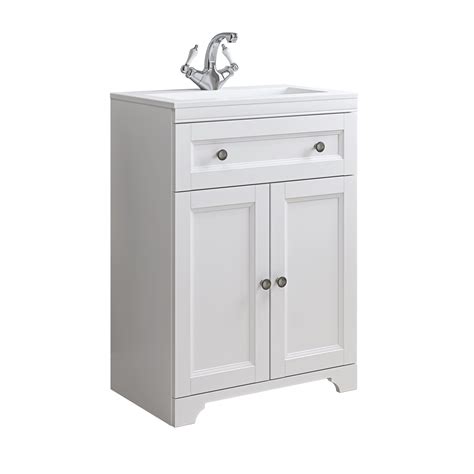 Cooke And Lewis Chadleigh Matt White Vanity Unit And Basin Set Departments Diy At Bandq