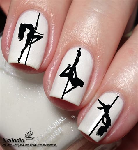 Pole Dance Nail Art Decal Sticker Nailodia