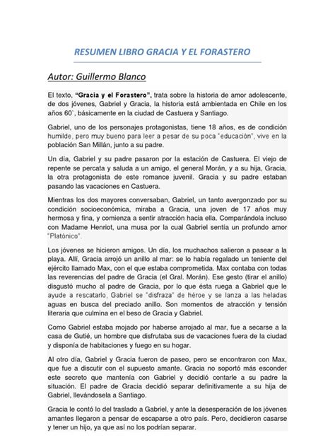 PDF Resumen Libro Gracia Y El Forastero DOKUMEN TIPS