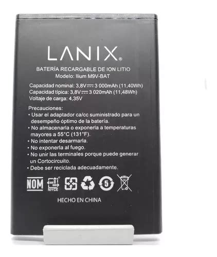 Batería Mod m9v bat Lanix X860 Original Meses sin interés