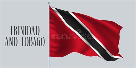 Trinidad And Tobago Kennzeichnen Vector Illustration Stock Abbildung Illustration Von