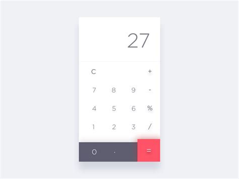 Minimal Calculator Daily Ui Ui Inspiration Ui Design Design Ideas