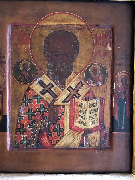 Icon St Nicholas Wood 19th Century Catawiki