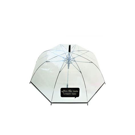 Parapluie Cloche Transparent Liseret Noir Parapluies Transparents