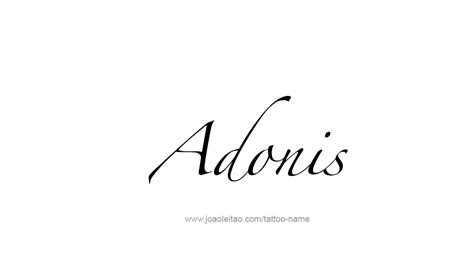 Adonis Name Tattoo Designs