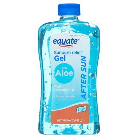 Equate After Sun Sunburn Relief Gel With Aloe 20 Oz