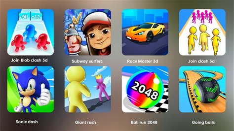 Going Balls Ball Run 2048 Giant Rush Join Clash 3D Subway Surfers