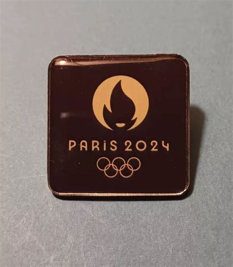 Paris Olympic Pin Paris 2024 Olympic Pin Black Square Olympic Logo Pin