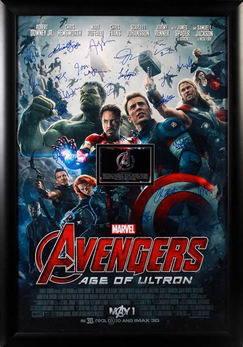 Avengers Age Of Ultron Autographed Poster A復仇者聯盟2：奧創紀元 簽名海報 A