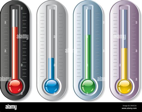 Vector Set Of Thermometers Stock Vector Image And Art Alamy