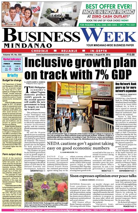 Businessweek Mindanao August By Mindanao Daily News Issuu