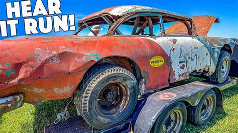 Crude 1955 Chevy Dirt Track Car Last Raced In 1971 Youtube