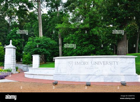 Entrance to the Emory University campus, Atlanta, Georgia, USA Stock Photo - Alamy