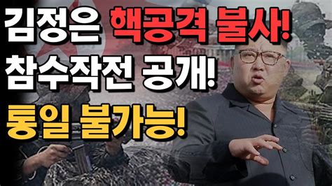 김정은 핵공격 불사 참수작전공개 통일 불가능 Youtube