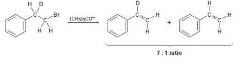 Treatment Of 1 Bromo 2 Deuterio 2 Phenylethane With Strong Base Leads