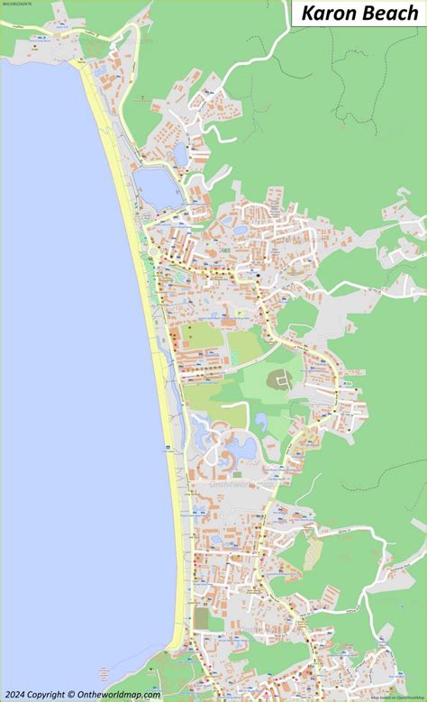 Map Of Karon Beach Phuket Thailand
