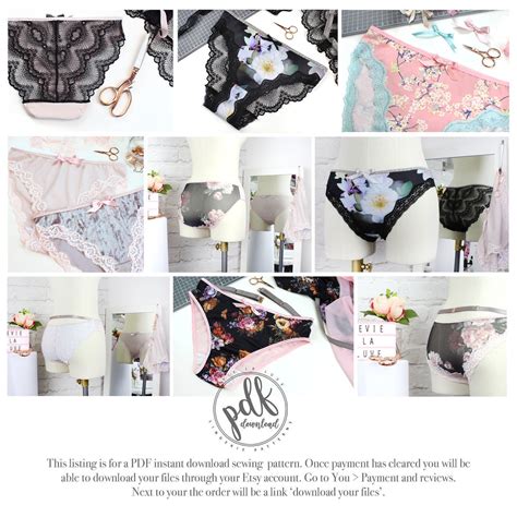 Frankie Panties Lingerie Sewing Pattern Pdf Sewing Pattern Evie La Luve Etsy