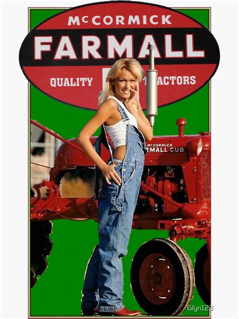 Farmall Tractor Sexy Blonde Farm Girl In Overalls Farmall Cub