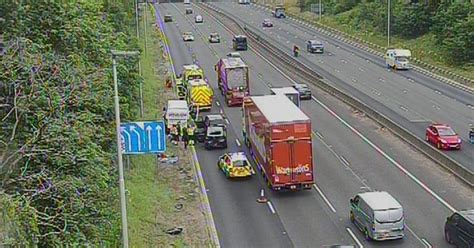 Delays On M62 In Cheshire As Multi Vehicle Crash Shuts Lane Cheshire Live