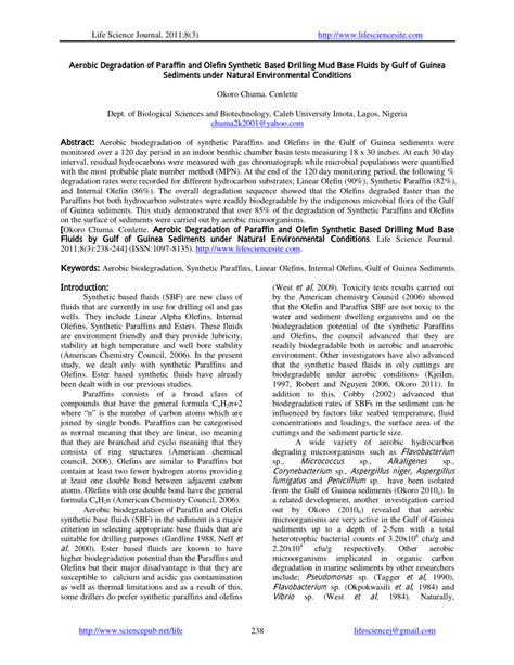 PDF Aerobic Degradation Of Paraffin And Olefin Synthetic Based