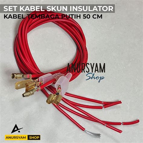 Jual 1 Set Kabel Skun Cabang Konektor Bulat Gepeng Insulator Kabel