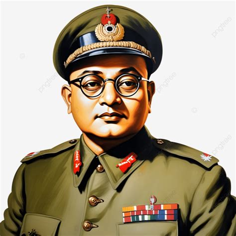 Subhash Chandra Bose Pintura Png Dibujos Subhash Chandra Bose Netaji