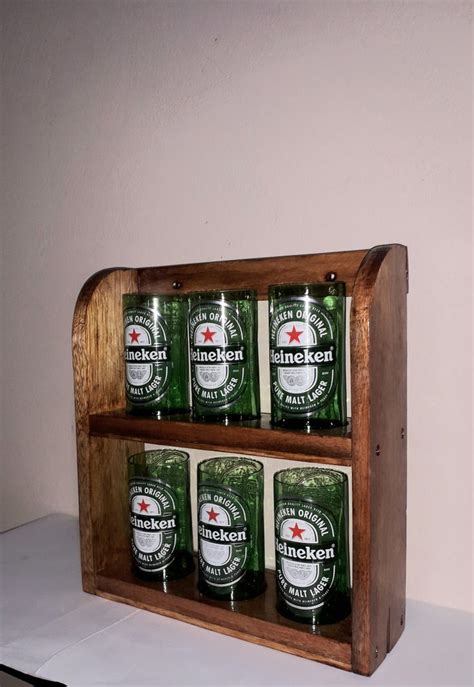 Jogo De Copos Heineken Garrafas De Vidro Quadro Para Churrasqueira