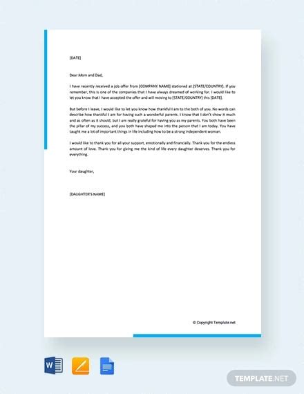 9 Thank You Letter To Parents Pdf Doc Free And Premium Templates