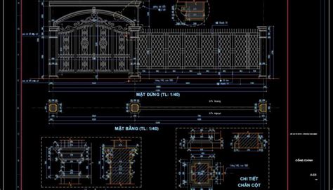 gate plans dwg  detailing     cad blocks