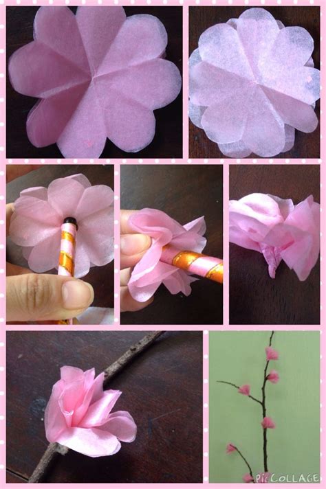 Diy Cherry Blossoms Paper Flowers Cherry Blossom Theme Paper Flowers Diy