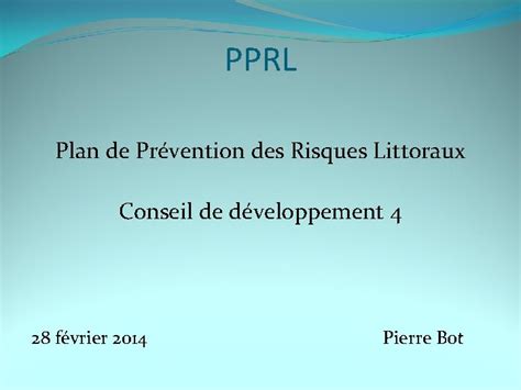 PPRL Plan De Prvention Des Risques Littoraux Conseil