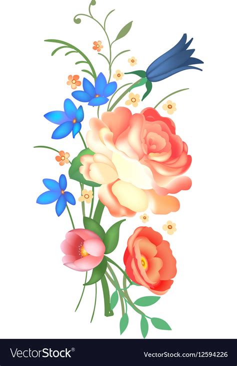 Flower Arrangement Royalty Free Vector Image Vectorstock