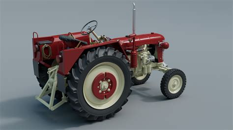 Tractor Zetor 25K 3D Model CGTrader