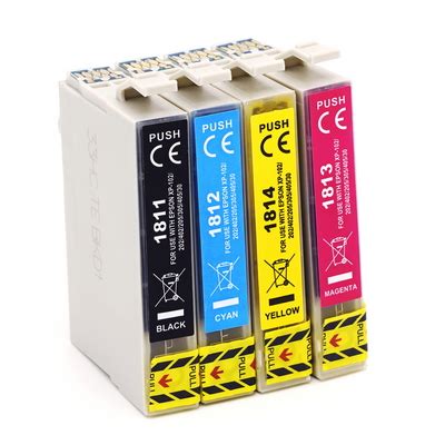 4 Cartucce Epson T1816 Multipack Nero Colore Compatibile