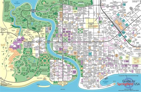 Mapa Del Springfield De Los Simpson Mapas Milhaud