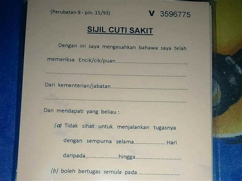 Contoh Surat Mc Klinik Kerajaan Contoh Surat Riset