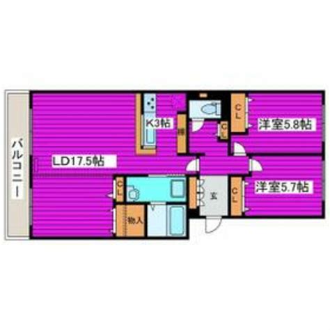 札幌市営地下鉄東豊線 栄町駅 地上3階建て 築31年 北海道札幌市東区東苗穂十四条3丁目 75万円／2ldk 洋室5．8畳洋室5．7畳