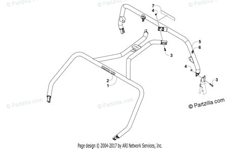 Arctic Cat Side By Side 2015 OEM Parts Diagram For ROPS ASSEMBLY