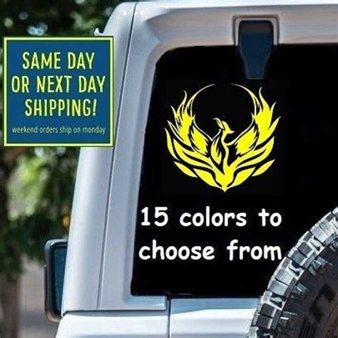 Phoenix Rising Car Decal - Etsy