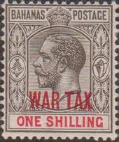 Bahamas 1918 1919 Definitives Overprinted War Tax On Single Line